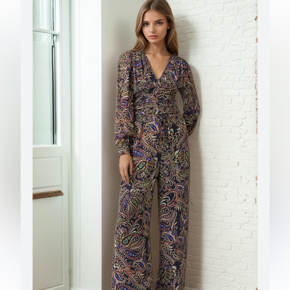 Yumi Kim Mysteria Paisley Wide Leg Pants Size XS